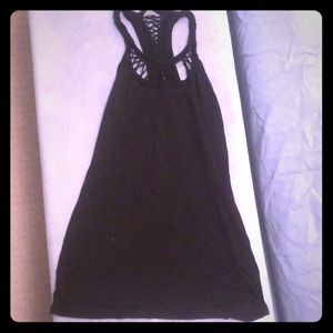 Club Monaco crochet black tank - XS